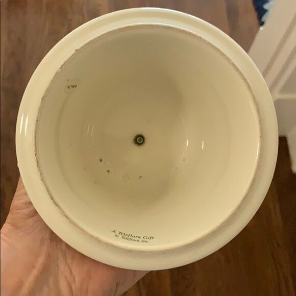 Vtg 90s Teleflora ceramic Christmas candle… - Picture 6 of 6